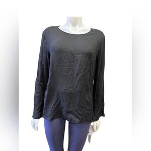 Nordstrom Treasure & Bond NWT Blouse Black Longsleeve Size Small